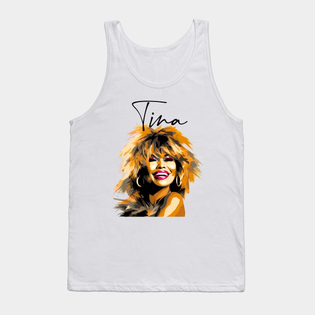 Tina Turner: The Queen of Rock, RIP 1939 - 2023 Tank Top by Puff Sumo